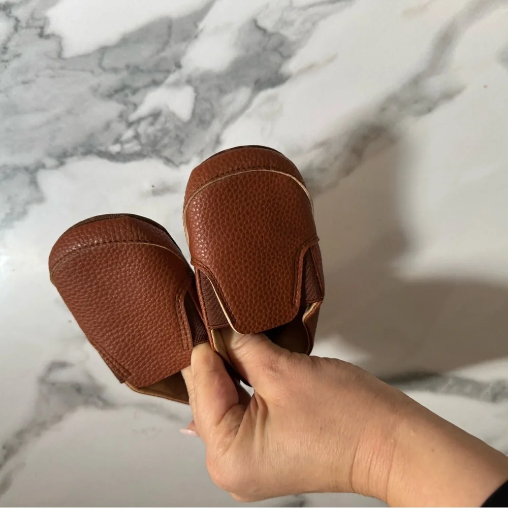 Brown Kids Slip-On Shoes baby boy and girl size 3 infant